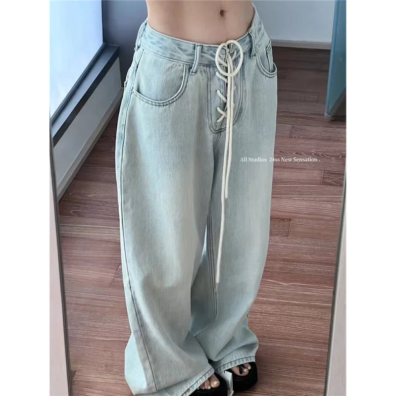 Vintage American High Waist Wide Jeans