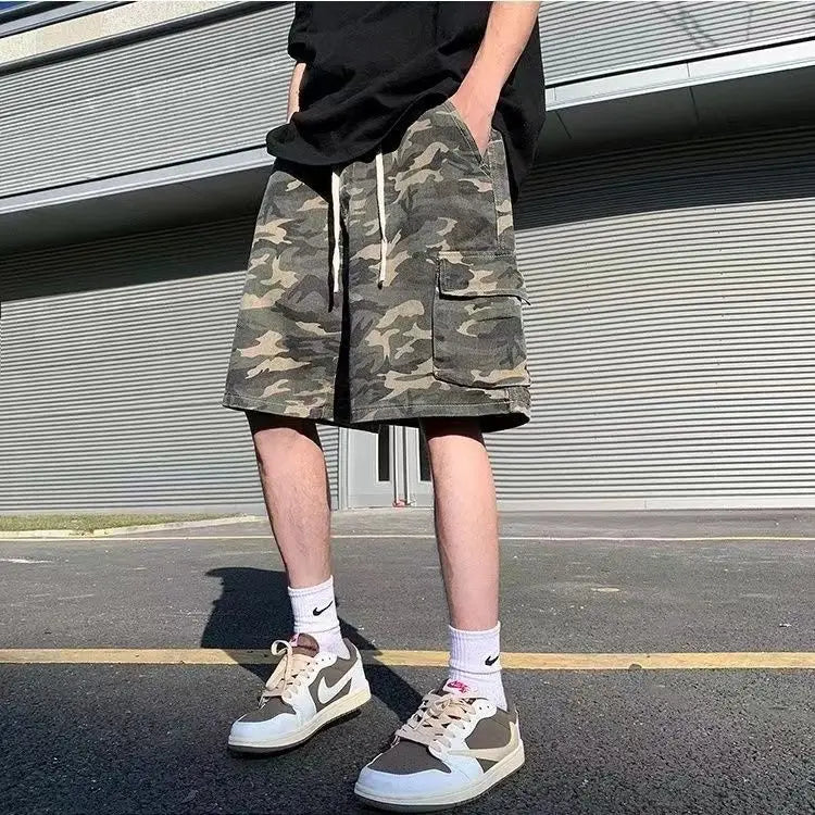 Retro Camouflage Workwear Shorts
