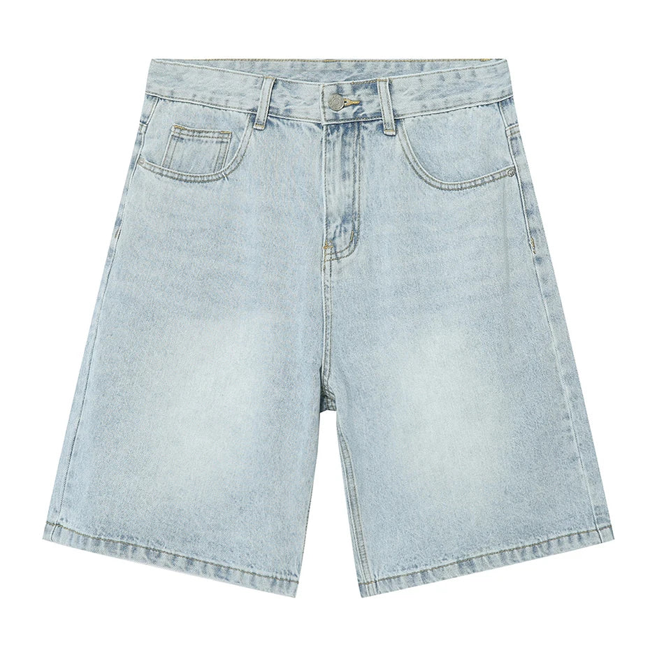 Vintage Blue Denim Summer Casual shorts