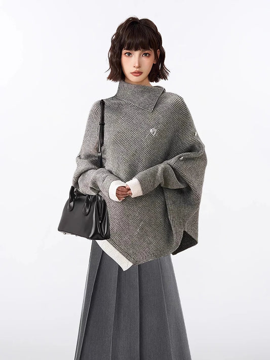 Cozy Knit Oversized Turtleneck Sweater Pullover