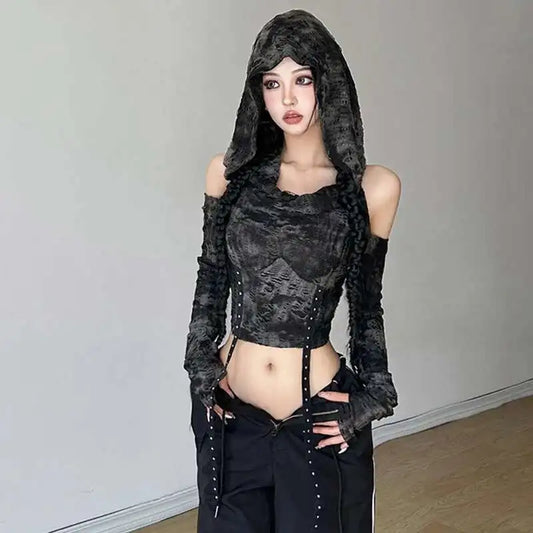 Sexy Summer Hooded Long Sleeve T-Shirt