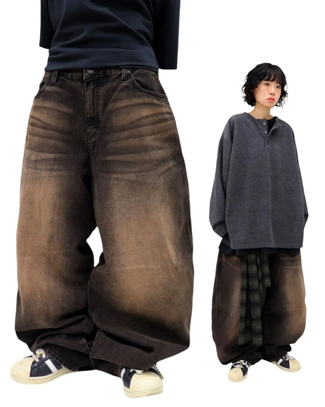 Retro Punk Baggy Low Waisted Jeans