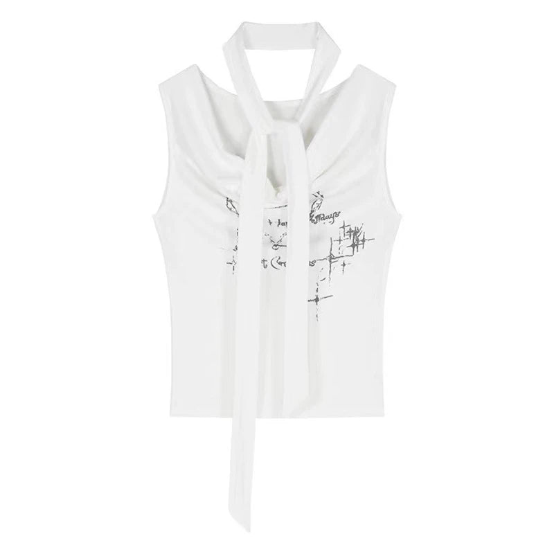 Sexy American Printed Vest Korean
