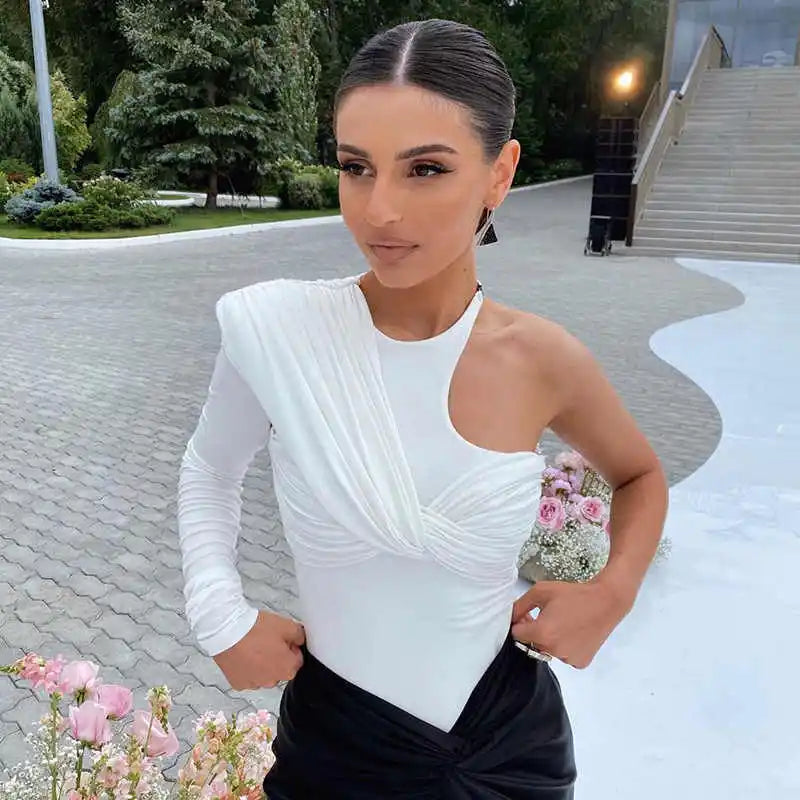 Vintage Off-Shoulder White Y2K T-Shirt
