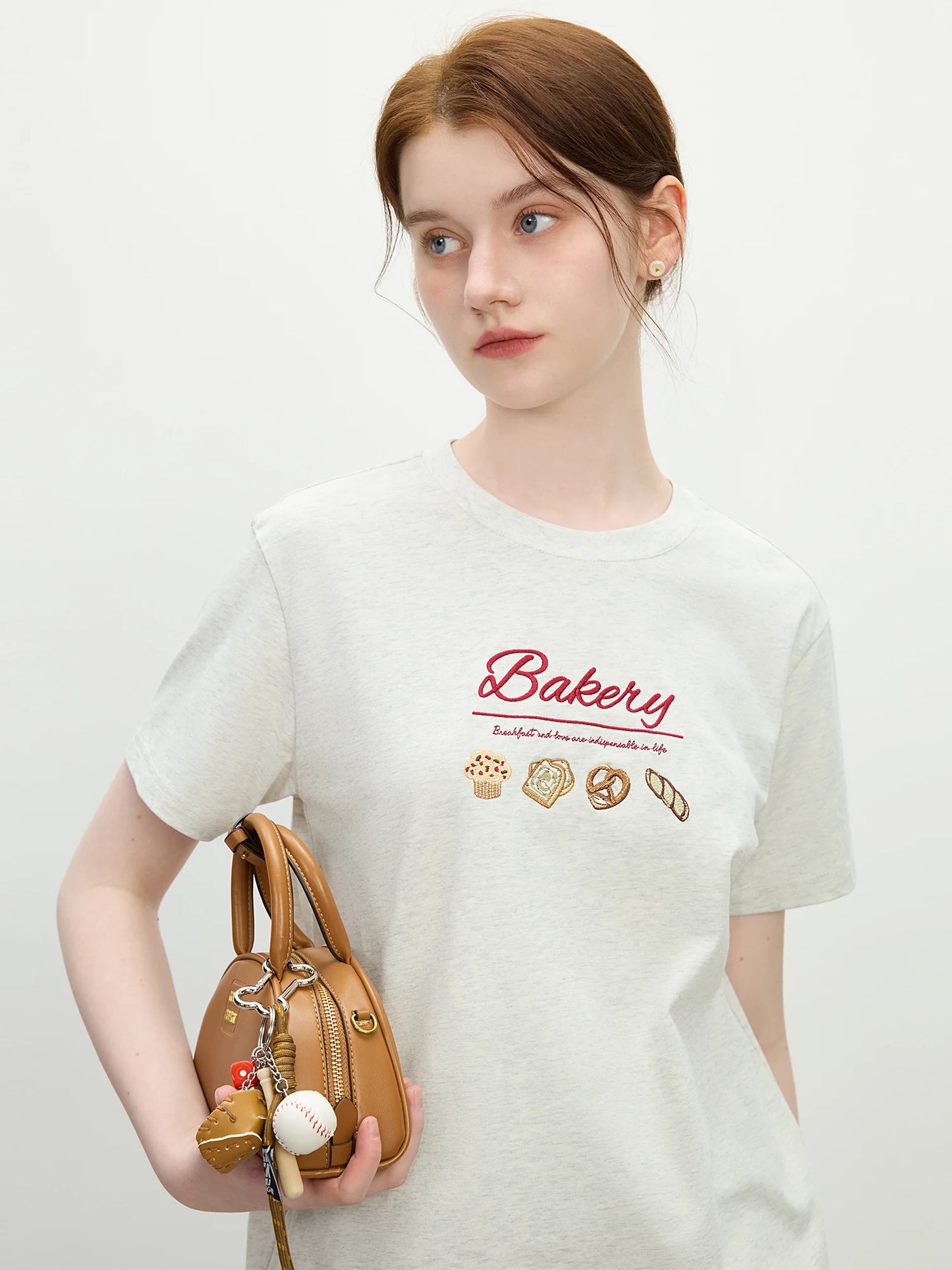 Vintage Embroidered Linen Cotton T-Shirt