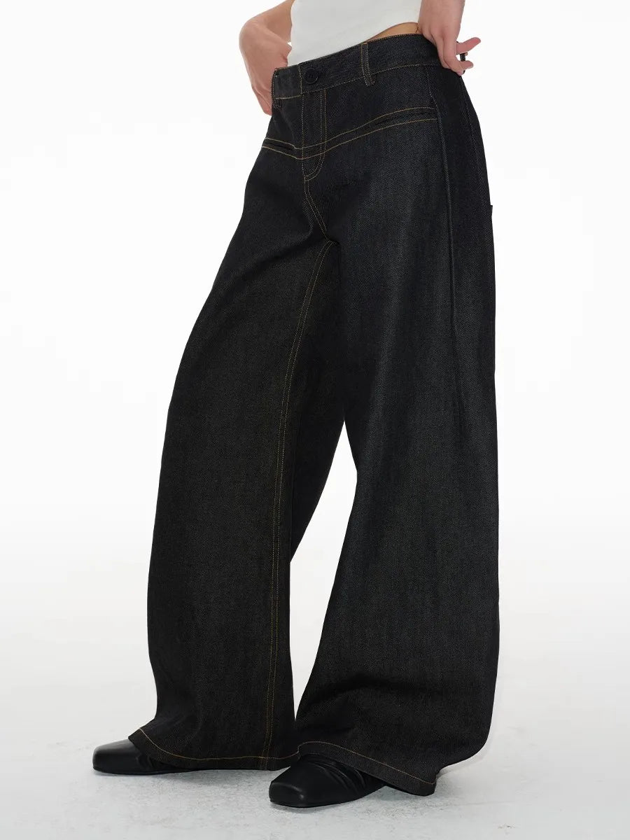 Vintage Baggy Low Waist Lace Jeans