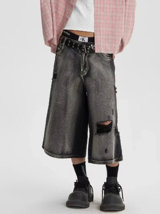 Distressed Denim Shorts for Summer Jeans