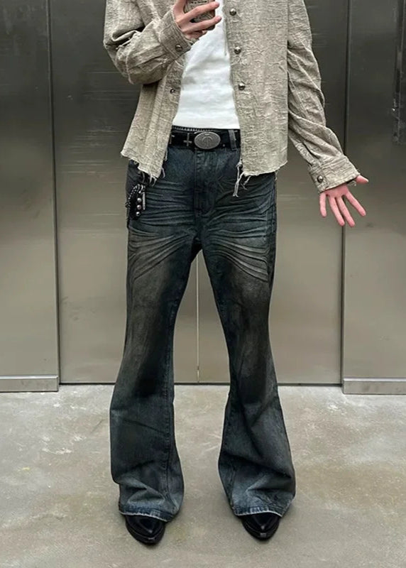 Retro High Waist Straight Leg Jeans