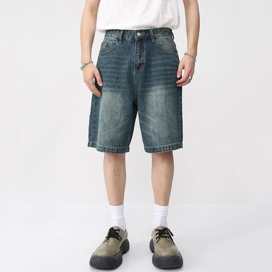 Vintage Blue Denim Summer Casual shorts