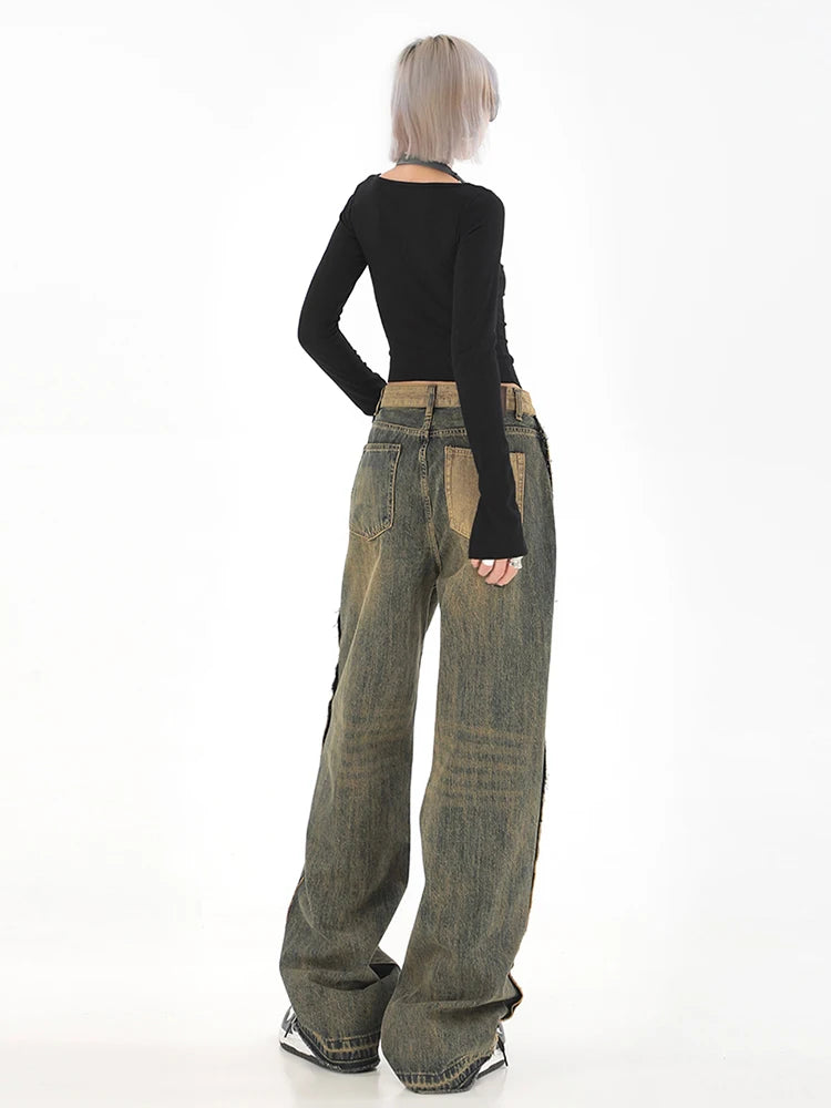 Vintage Black Y2K High Waisted Jeans