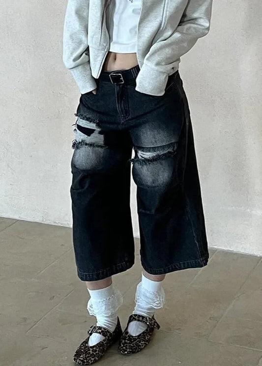 Vintage High Waisted Black Denim Jeans