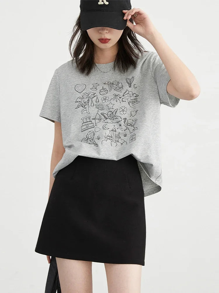Stylish Printed O-Neck T-Shirt