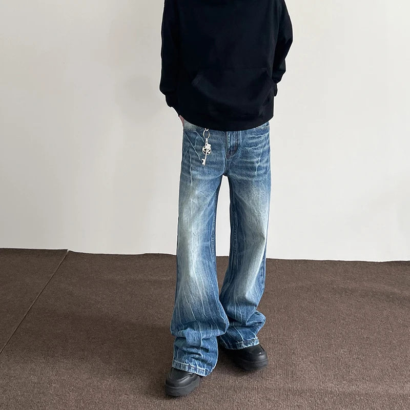 Distressed Baggy Blue Jeans Trousers Jeans