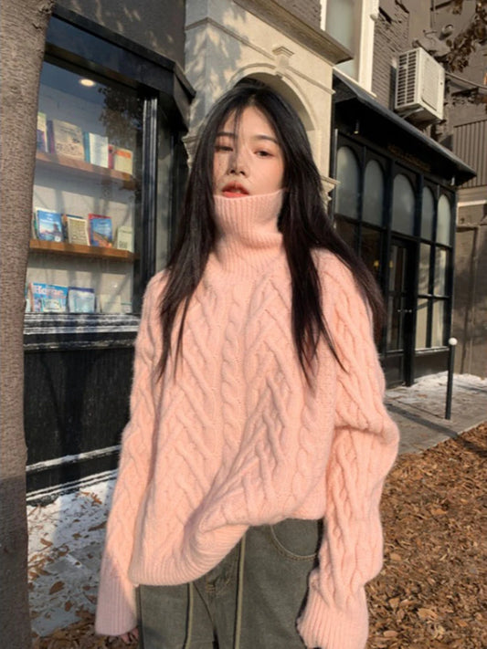 Cozy Knitted Turtleneck Sweater Autumn Winter