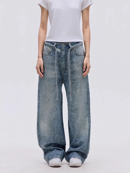 Shining Rhinestones Luxury High Waist Jeans