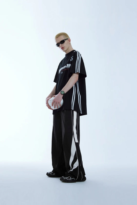 Inflation Retro Patchwork Wide Leg Pants