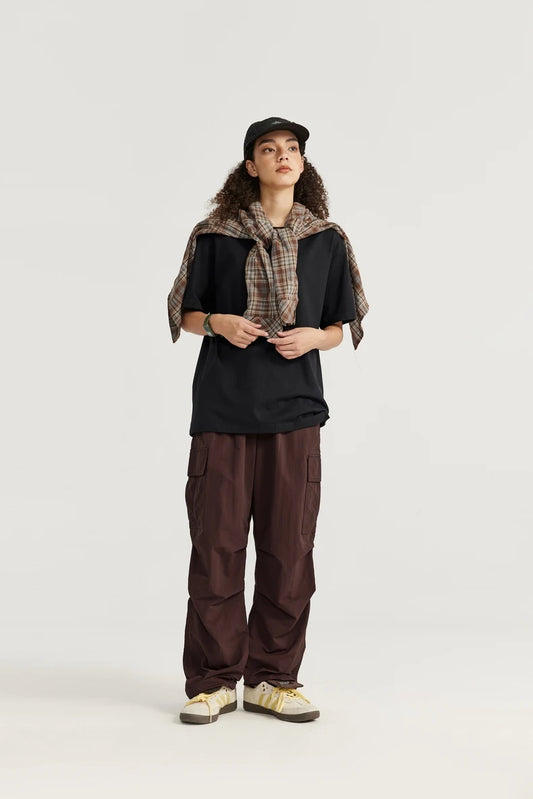 Elastic Waist Casual Cargo Pants