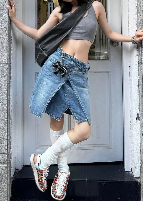 Blue Denim Y2K Mini Skirt Jeans