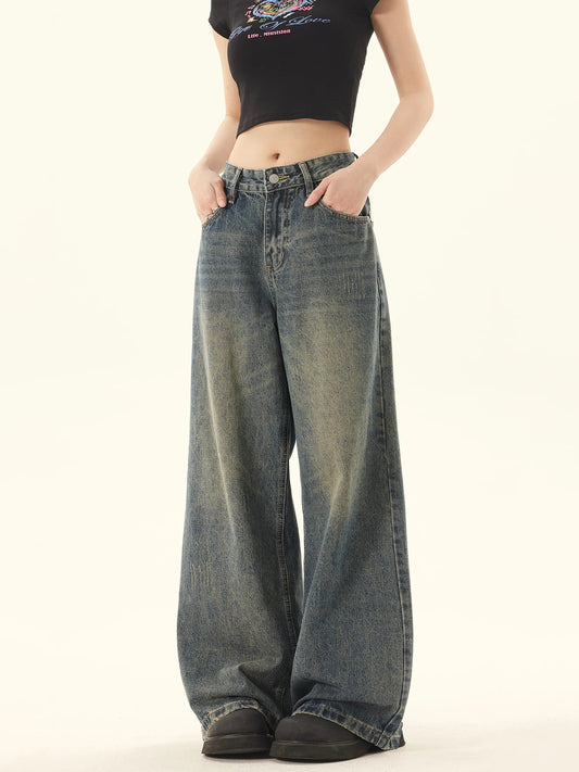 Vintage American Style High Waisted Jeans