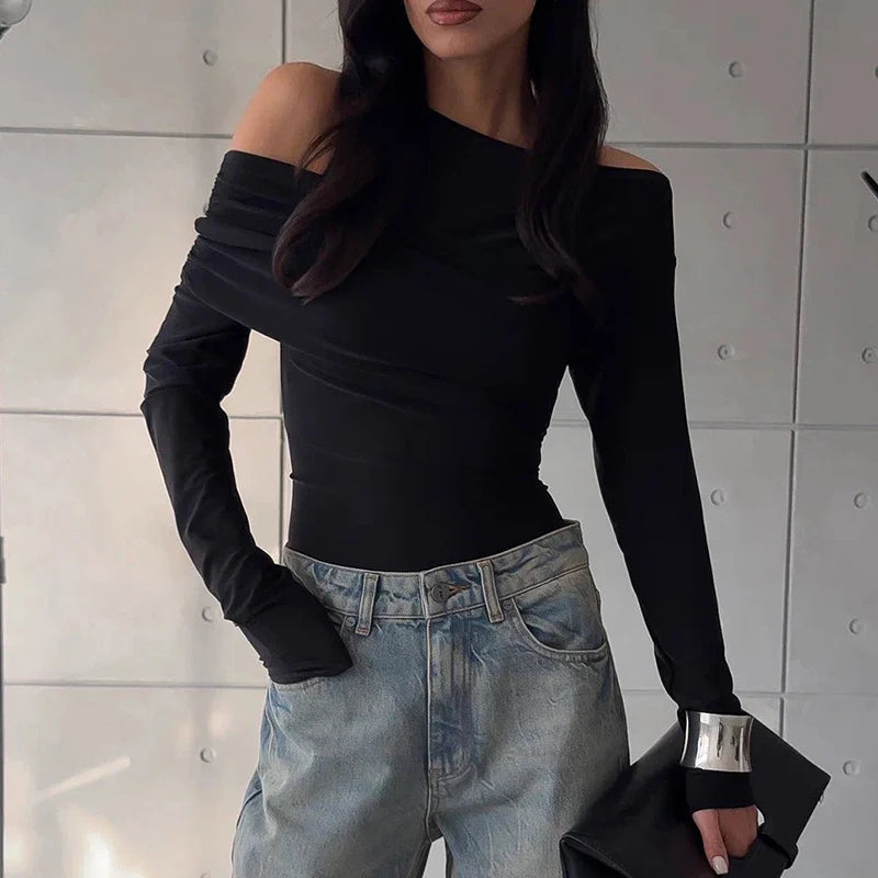 Vintage Gothic Long Sleeve Black T-Shirt