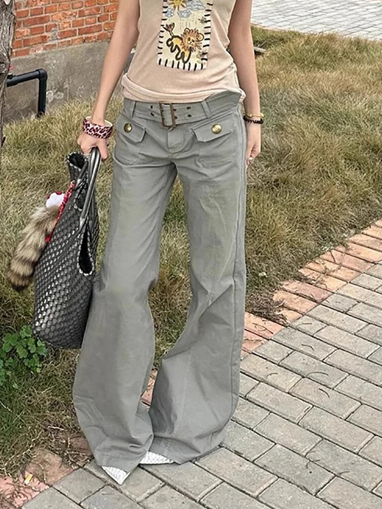 High Flared Pants England Style Pants