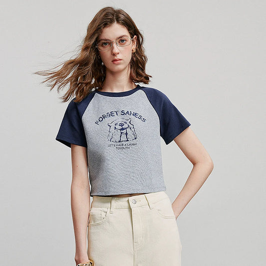 Stylish Short-Sleeved Summer Women's T-Shirt
