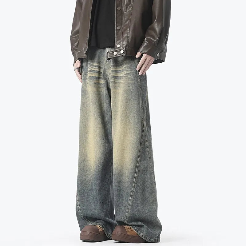 Vintage American Style Loose Wide Jeans
