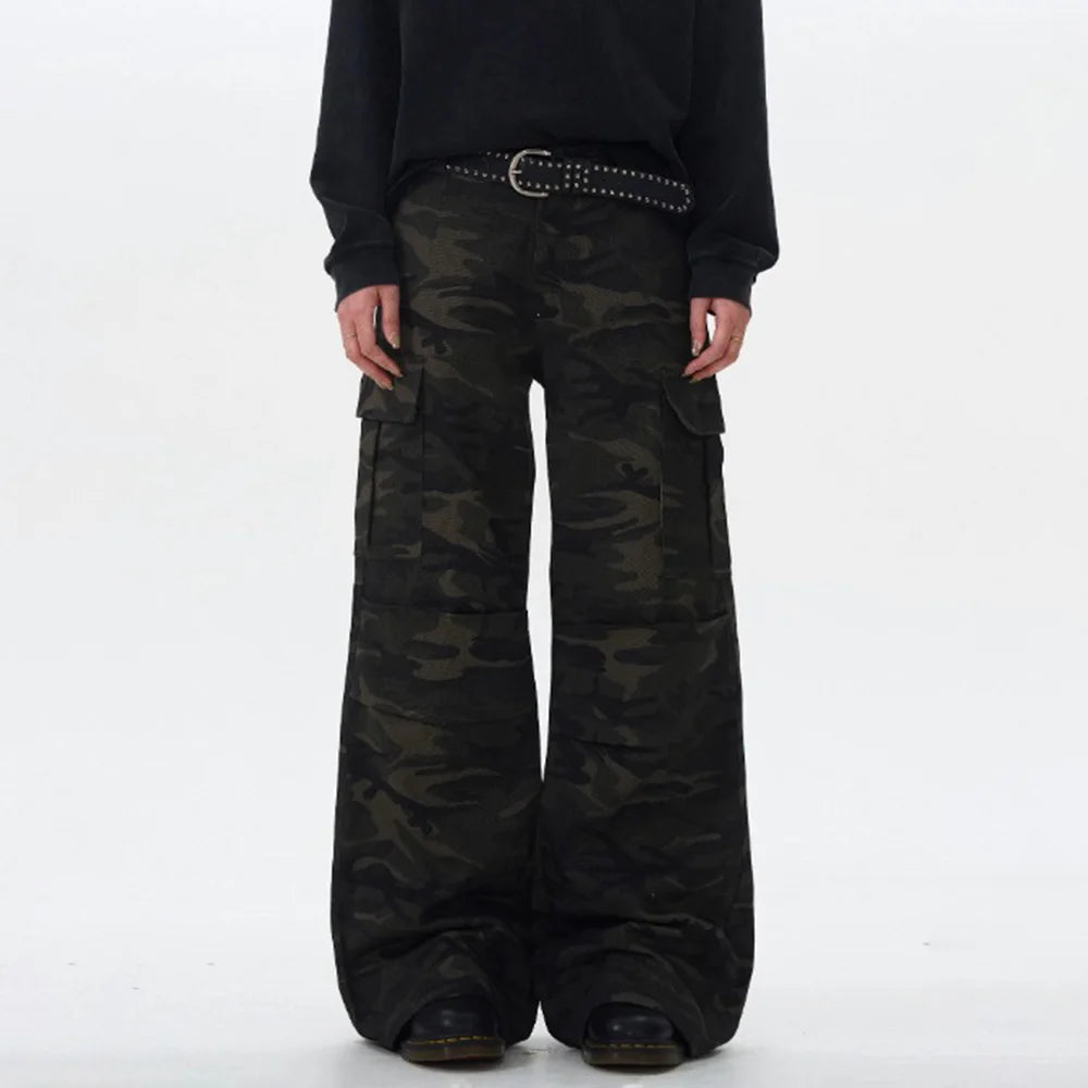 High Street Camouflage Baggy Jeans
