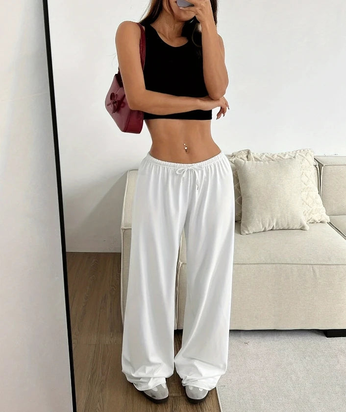 Comfy Loose Fit Elastic Waist Pants