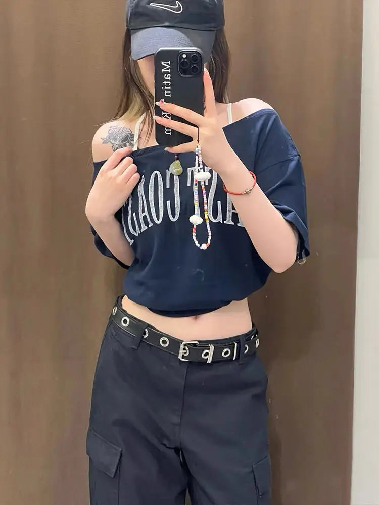Elegant Oversize Korean Chic Crop Top