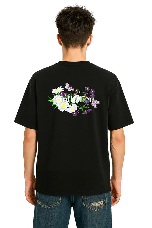 Vintage Butterfly Floral Embroidered T-Shirt