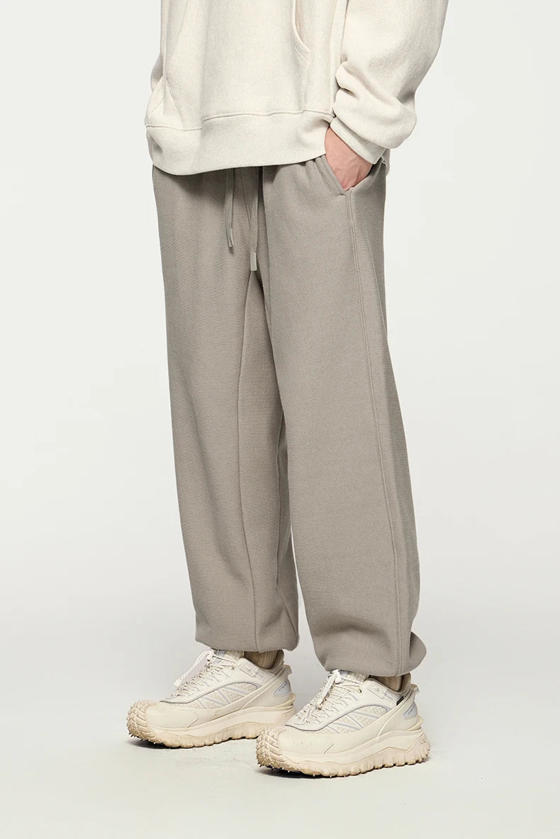 Solid Classic Fleece Joggers Winter Pants