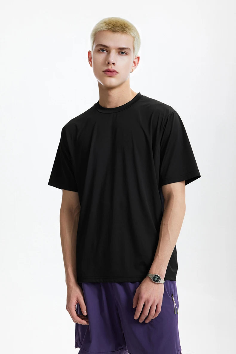 Breathable UPF Color Block Sports T-Shirt
