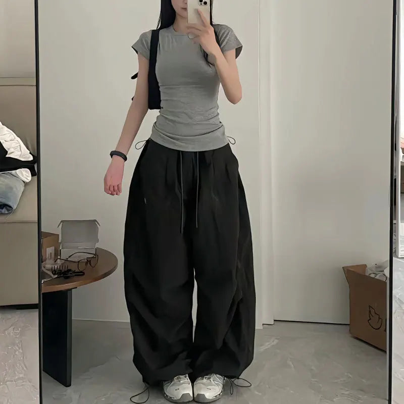 White Wide Leg Oversized Sweatpants