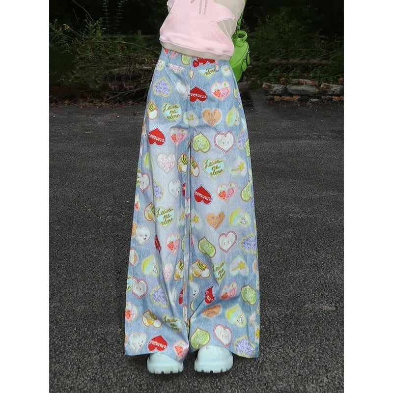 Vintage Blue Wide Leg High Jeans