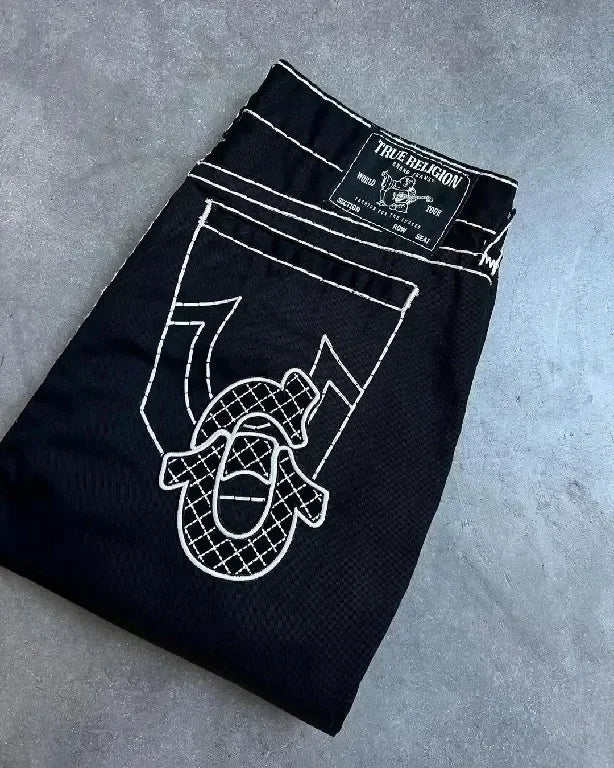 Vintage Buddha Embroidered High Waist Jeans