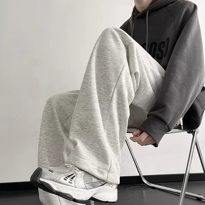 Solid Color Baggy Fleece Sweatpants