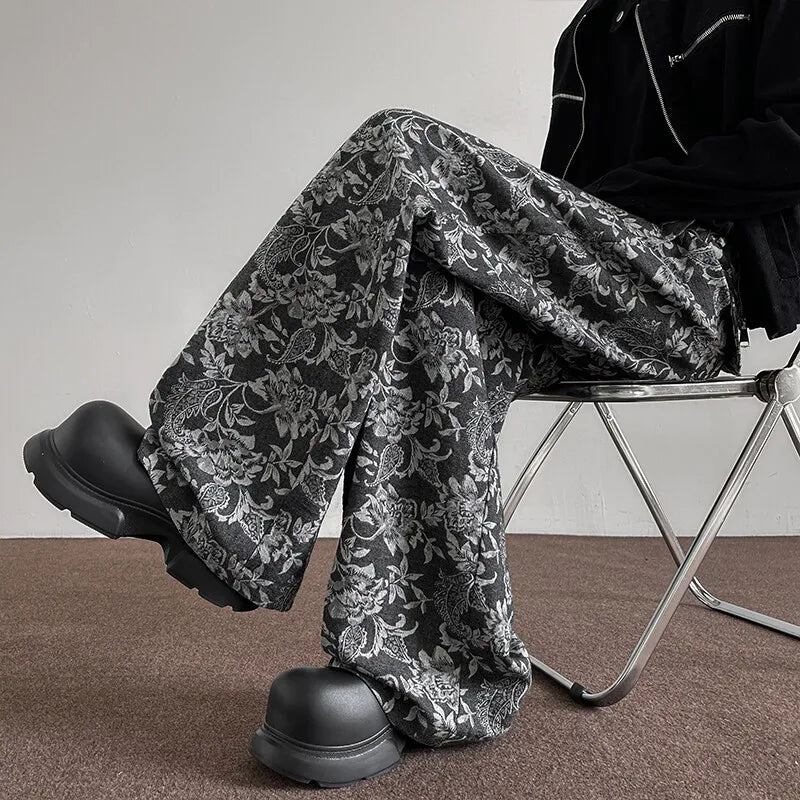 Baggy Gothic Pattern Sweatpants Hip Pants