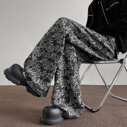 Baggy Gothic Pattern Sweatpants Hip Pants