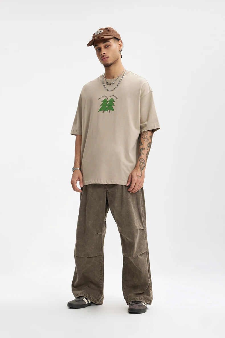 Heavy Washed Cargo Pants with Pants