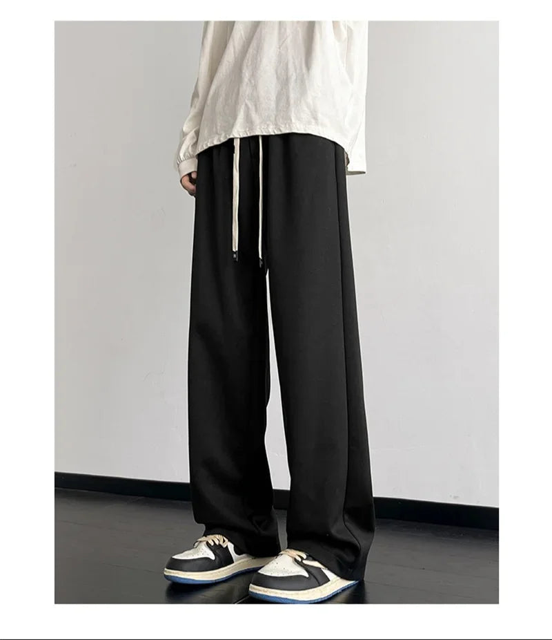 Solid Color Baggy Fleece Sweatpants