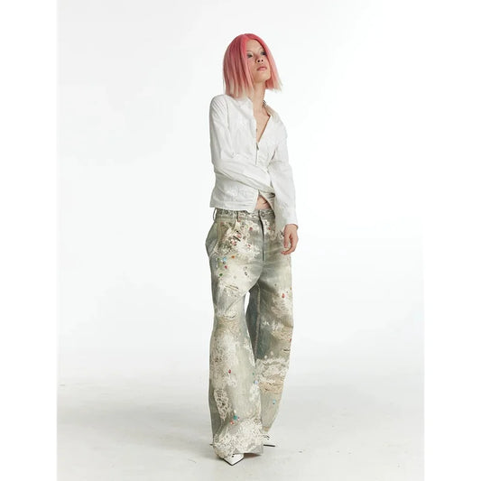 Retro High Waist Wide Leg Jeans