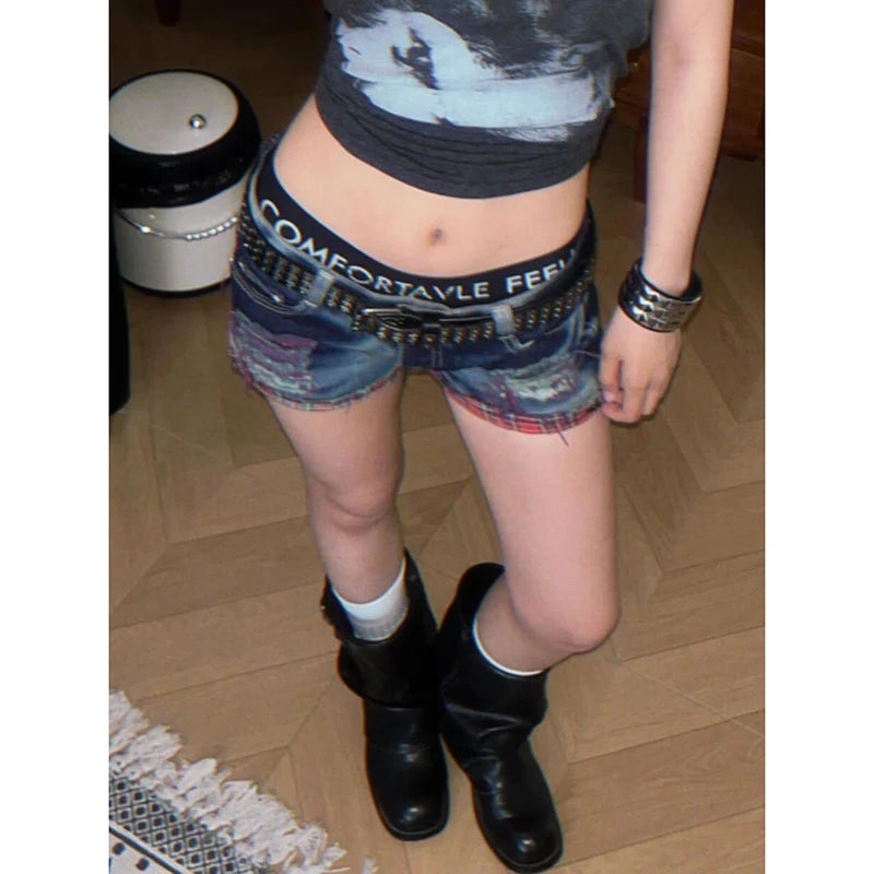 Vintage Blue Y2K Denim Mini shorts