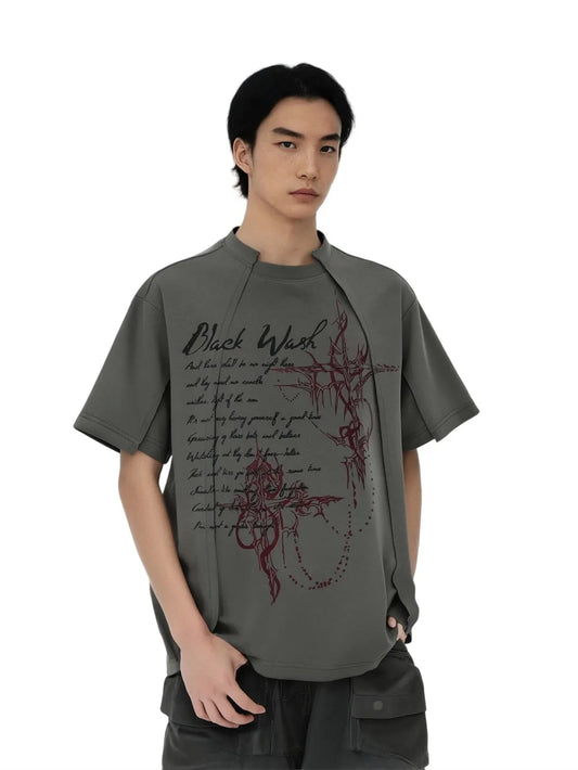 Retro Totem Print Short Sleeve T-Shirt