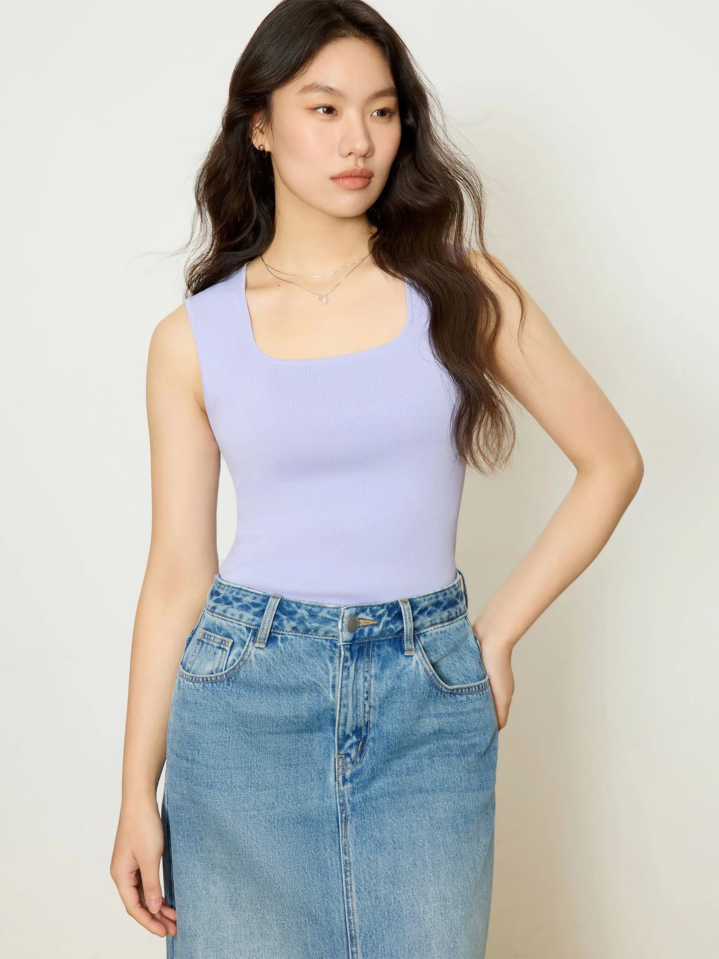 New Simple Knitted Camisole Vest