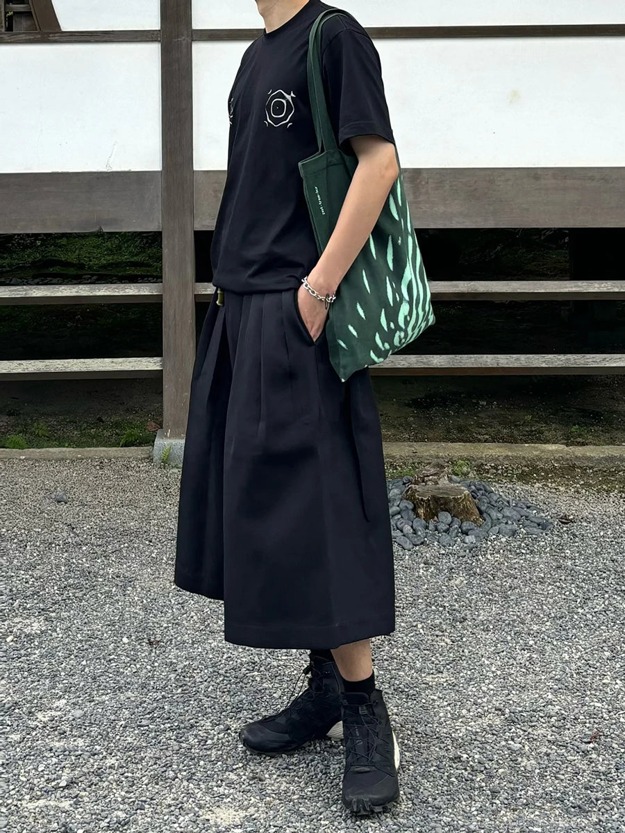 Reddachic Black Baggy High Waist Shorts