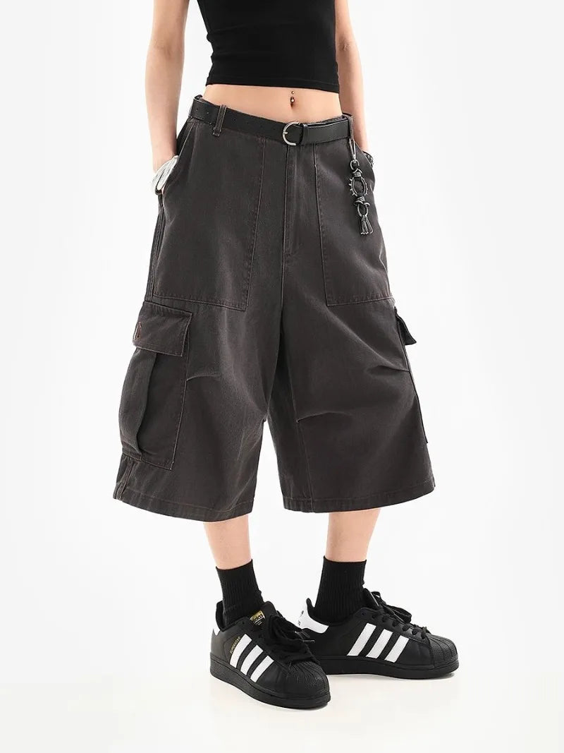 American Retro Multi-Pocket Denim Jorts