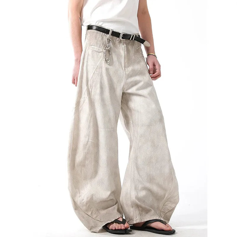 Faded Vintage Wide Leg Jean Trousers