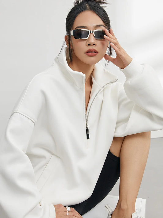 Cozy Half Zip Pullover Sweatshirt
