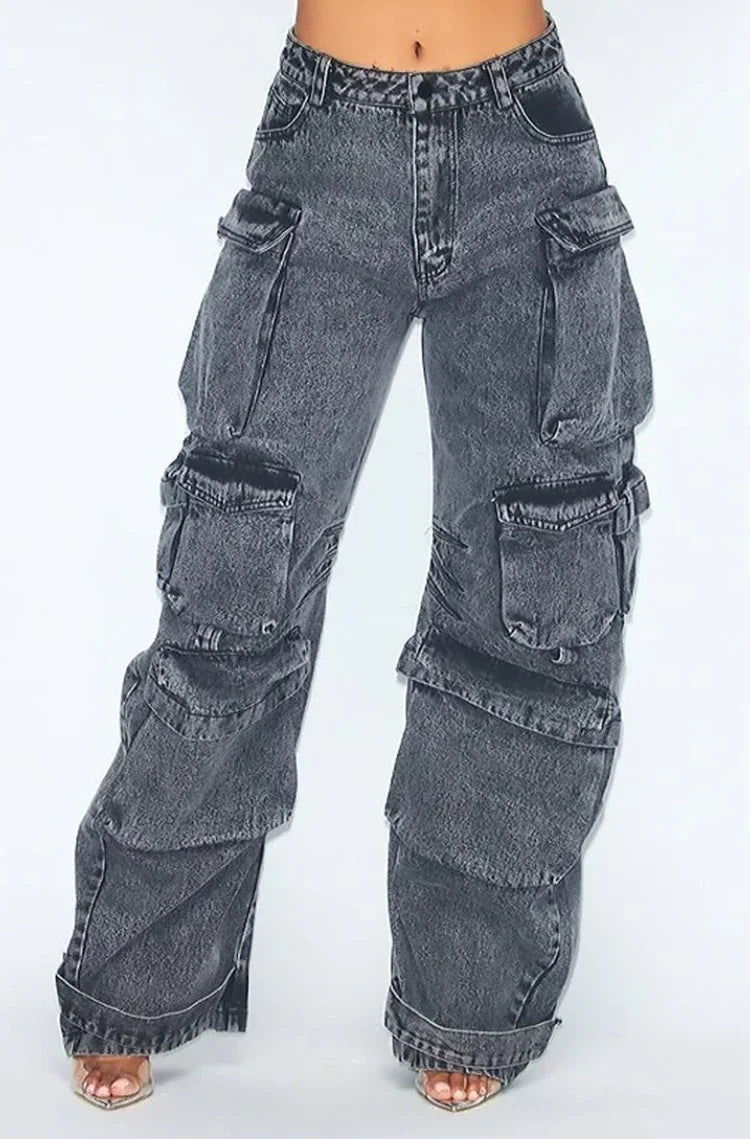 Retro Camouflage Wide Leg Casual Pants